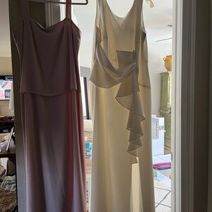 Betsy, Adam cream evening dress/gown 14W